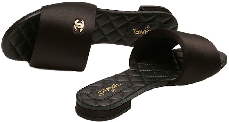 (W) Chanel Satin Slide 'Hitam Quilted' G38858-X56474-94305 Shop (W) Chanel Satin Slide 'Hitam Quilted' G38858-X56474-94305