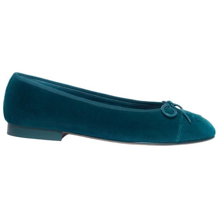 (W) Chanel Seasonal 'Blue Velvet Flats' 圖 2