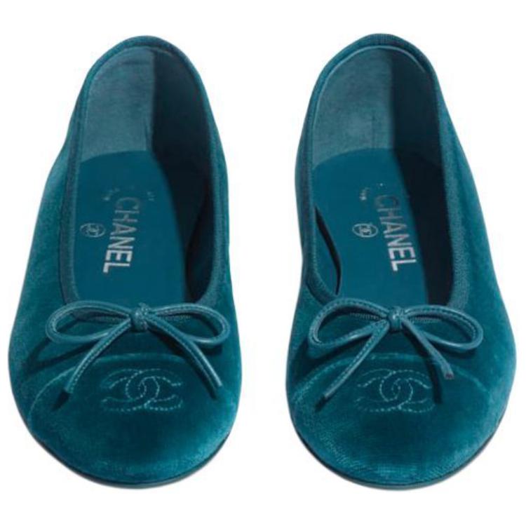 (W) Chanel Seasonal 'Blue Velvet Flats' 圖 3