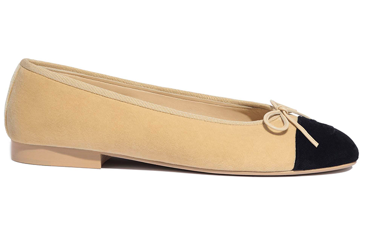 (W) Chanel Seasonal Flat 'Beige Black' 圖 2