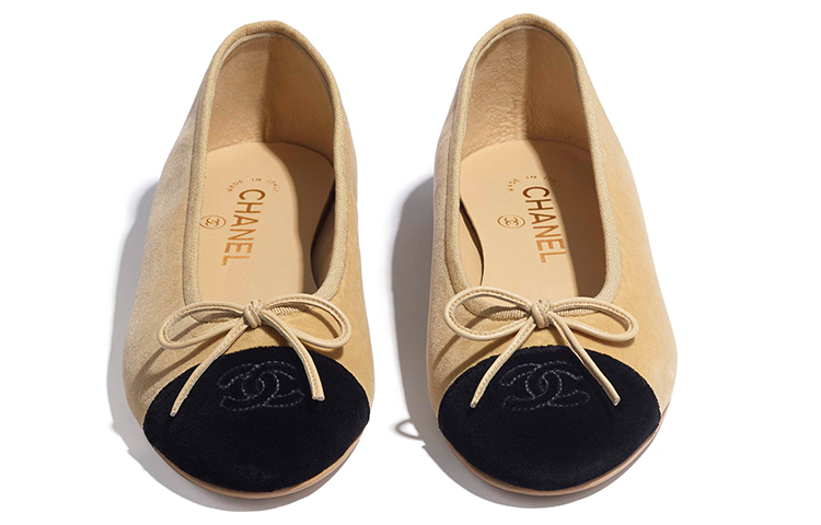 (W) Chanel Seasonal Flat 'Beige Black' 圖 4