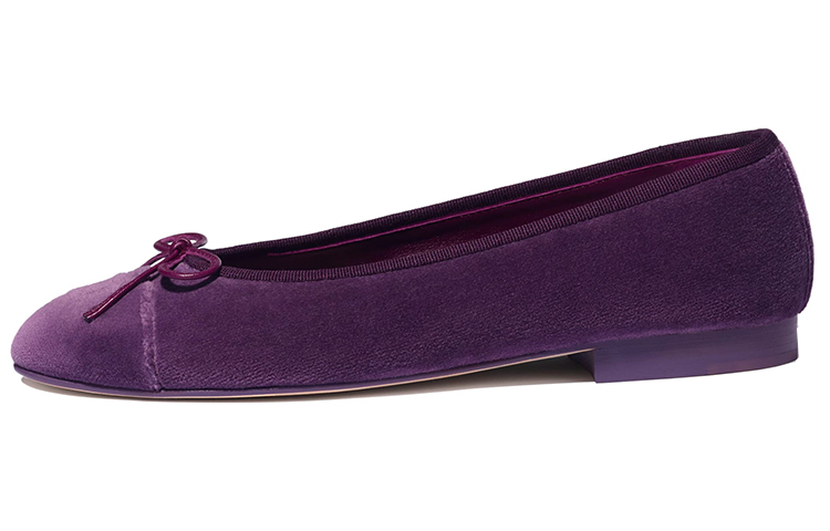 (W) Chanel Seasonal Flat 'Velvet Purple'