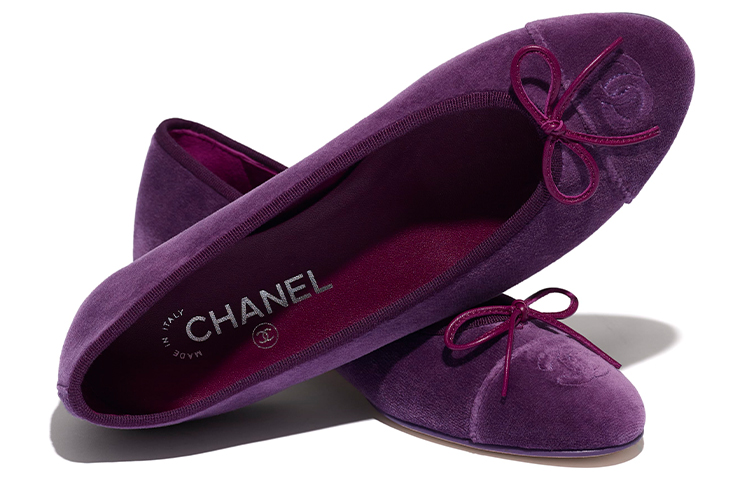 (W) Chanel Seasonal Flat 'Velvet Purple' 圖 4