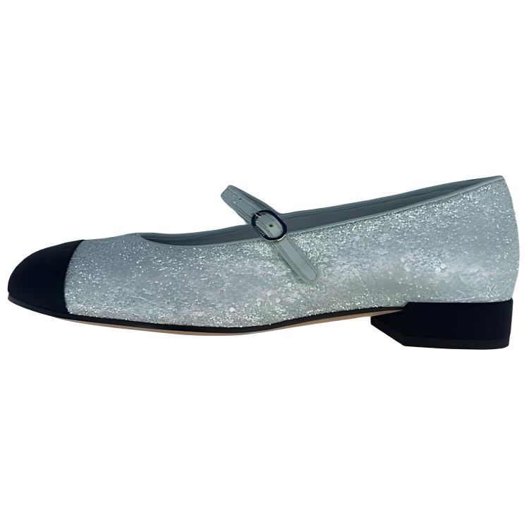 (Women) Chanel Sequin and Satin Flats 'Blue Black' G38896-Y55760-K4004