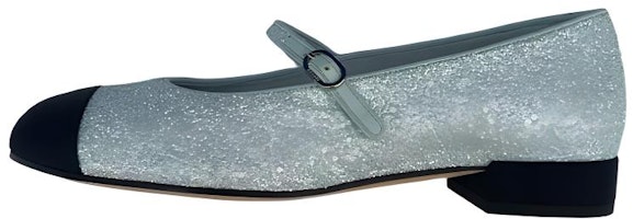 (Women) Chanel Sequin and Satin Flats 'Blue Black' G38896-Y55760-K4004 (Women) Chanel Sequin and Satin Flats 'Blue Black' G38896-Y55760-K4004