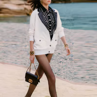 Shop (Women) CHANEL Sequin Decor Knit Sweater Women’s White P74171-K10644-NM146