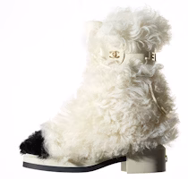 (Women) Chanel Shearling-Lined Mid-Calf Boots 'White' G38107-X56332-K3475 (Women) Chanel Shearling-Lined Mid-Calf Boots 'White' G38107-X56332-K3475