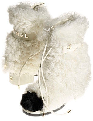 (W) Chanel But Kasut Pertengahan dengan Lapisan Bulu 'Putih' G38107-X56332-K3475 Lookbook (W) Chanel But Kasut Pertengahan dengan Lapisan Bulu 'Putih' G38107-X56332-K3475