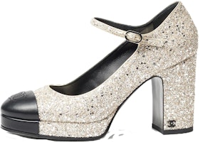 (Women) Chanel Sheepskin Round Toe Block Heel High Heels 'Black' G45118-B14016-NR275 (Women) Chanel Sheepskin Round Toe Block Heel High Heels 'Black' G45118-B14016-NR275