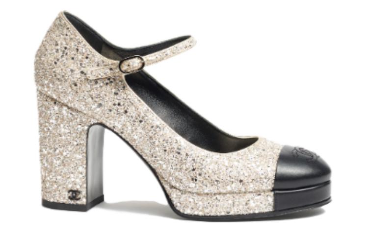 Order (W) 샤넬 양가죽 블록힐 하이힐 (블랙) G45118-B14016-NR275