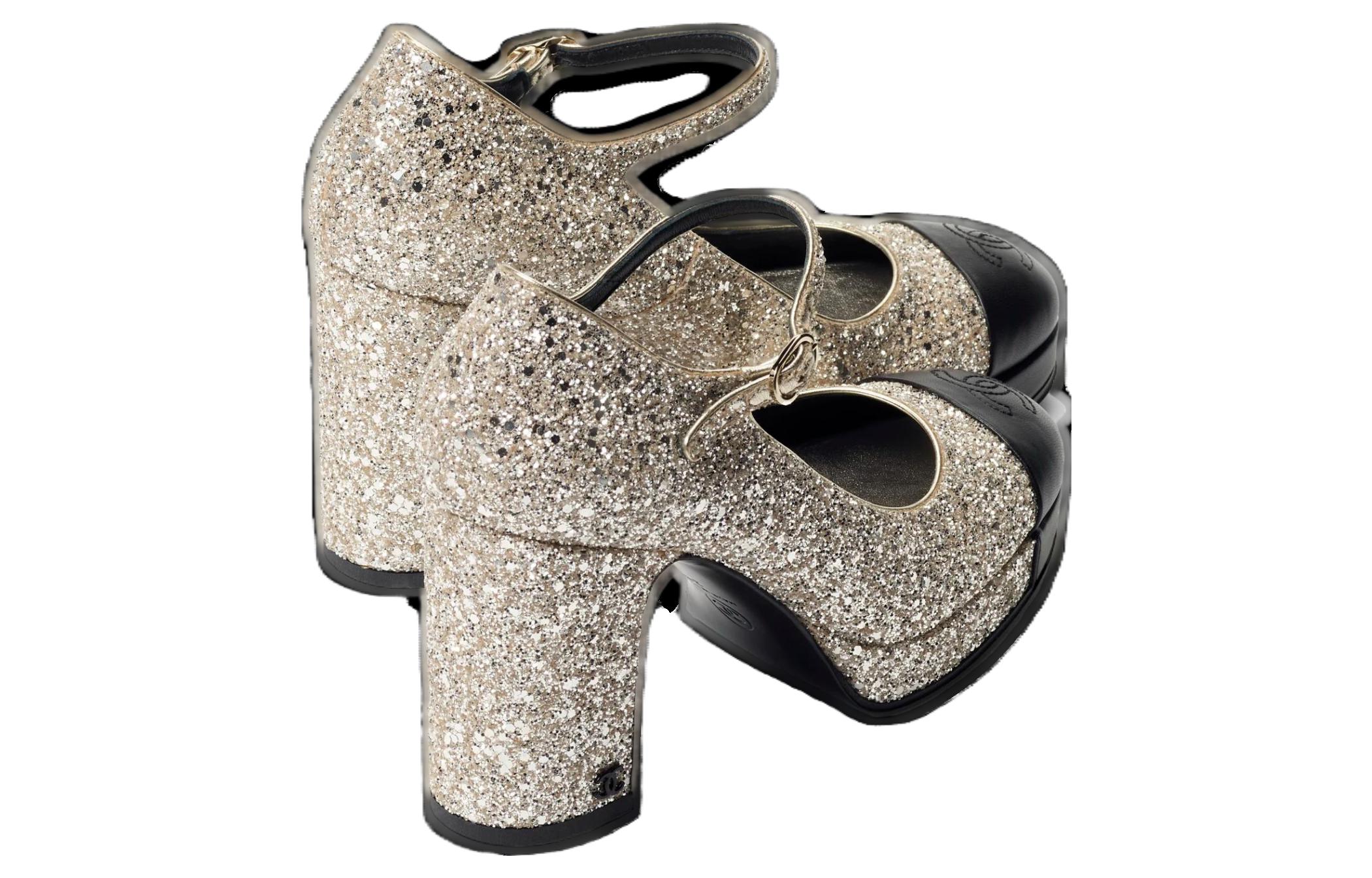 Shop (W) 샤넬 양가죽 블록힐 하이힐 (블랙) G45118-B14016-NR275