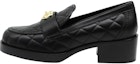 Buy (W) Chanel Sepatu Tumit Tebal Kulit Biri-biri 'Hitam' G39697-X01000-94305