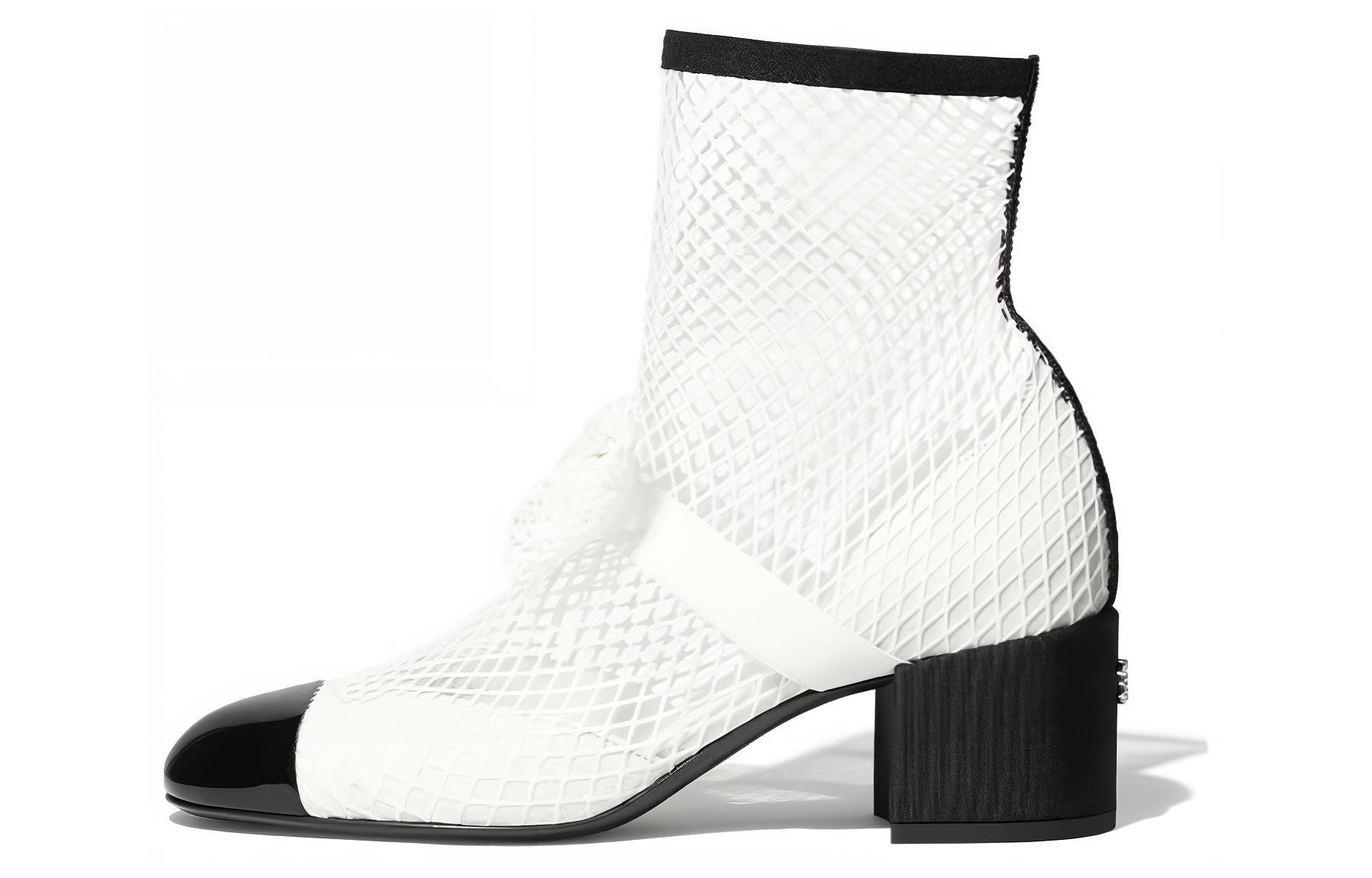(W) Chanel Short Boot 5.5cm 'Fashion Round Toe White'