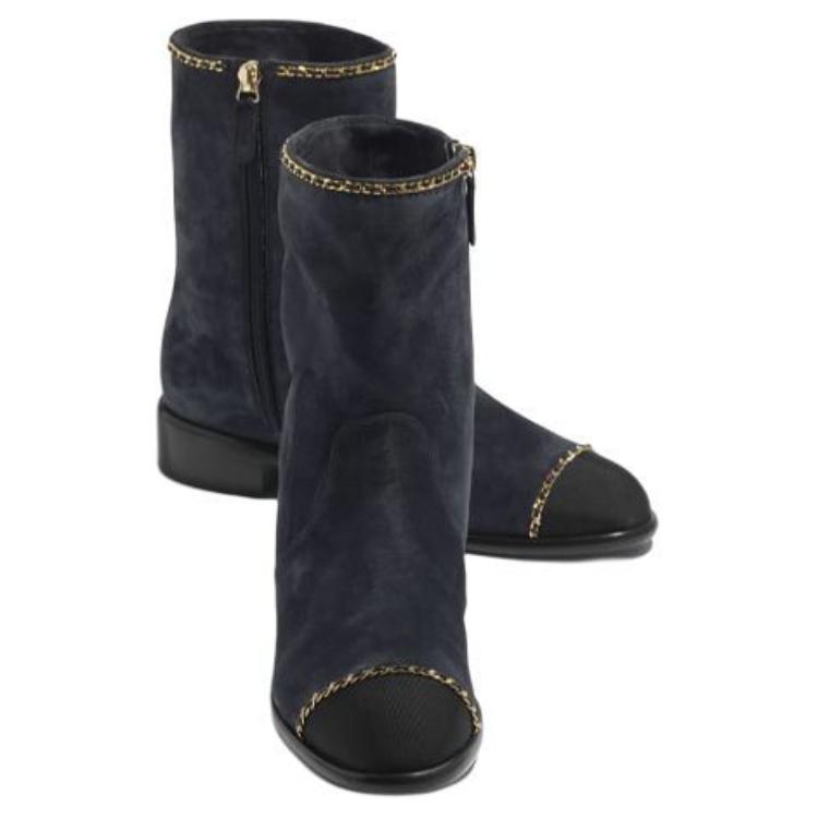 Shop (W) Bota Corta Chanel 'Moda Simple Retro Gris' G37826-Y55399-K3060