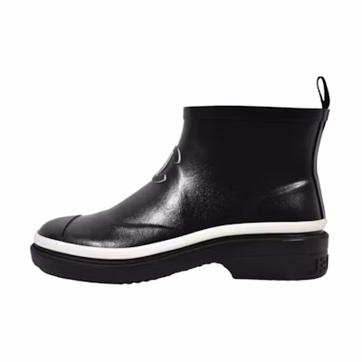 (W) Chanel Short Boot 'Fashion Slip-On Round Toe - Black'
