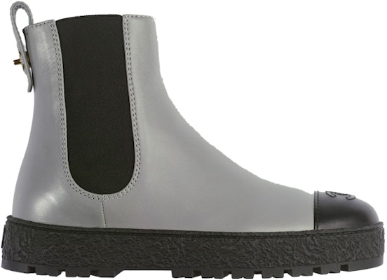 (Women) Chanel Short Boots 'Sleek Calfskin Grey Black' G37927-X56283-K3149 Order (Women) Chanel Short Boots 'Sleek Calfskin Grey Black' G37927-X56283-K3149