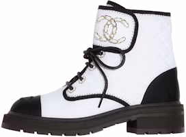 (Women) Chanel Short Lace-Up Boots 'Black and White' G38273-Y55674-K3646 (Women) Chanel Short Lace-Up Boots 'Black and White' G38273-Y55674-K3646
