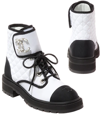 (W) Botas Cortas con Cordones Chanel 'Blanco y Negro' G38273-Y55674-K3646 Order (W) Botas Cortas con Cordones Chanel 'Blanco y Negro' G38273-Y55674-K3646