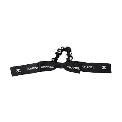 (Women) CHANEL Silk Bow Bunny Ear Hair Tie for Women - Black AA8926-B10403-NM737
