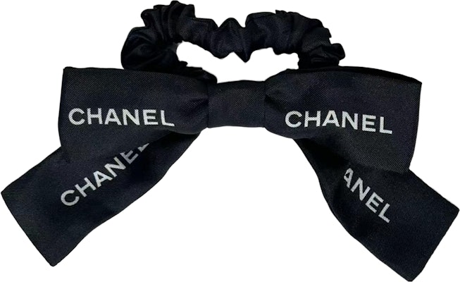 (W) 샤넬 실크 헤어타이 블랙 리본 레터 프린트 헤어 액세서리. AA9064-B10844-NN771 Buy (W) 샤넬 실크 헤어타이 블랙 리본 레터 프린트 헤어 액세서리. AA9064-B10844-NN771