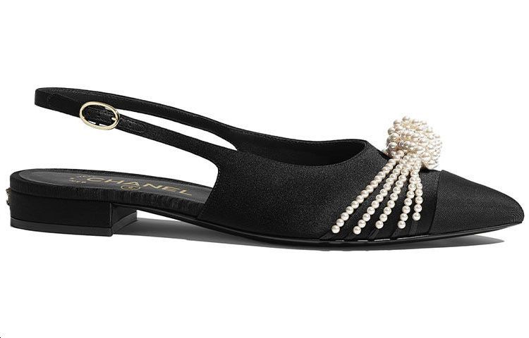 (W) Chanel Silk Satin and Grosgrain Flats 'Black' 圖 2