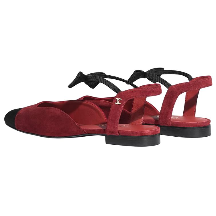Shop (W) Chanel Zijde Satijn Sandalen ''Rood'' G36361-Y54260-C1275