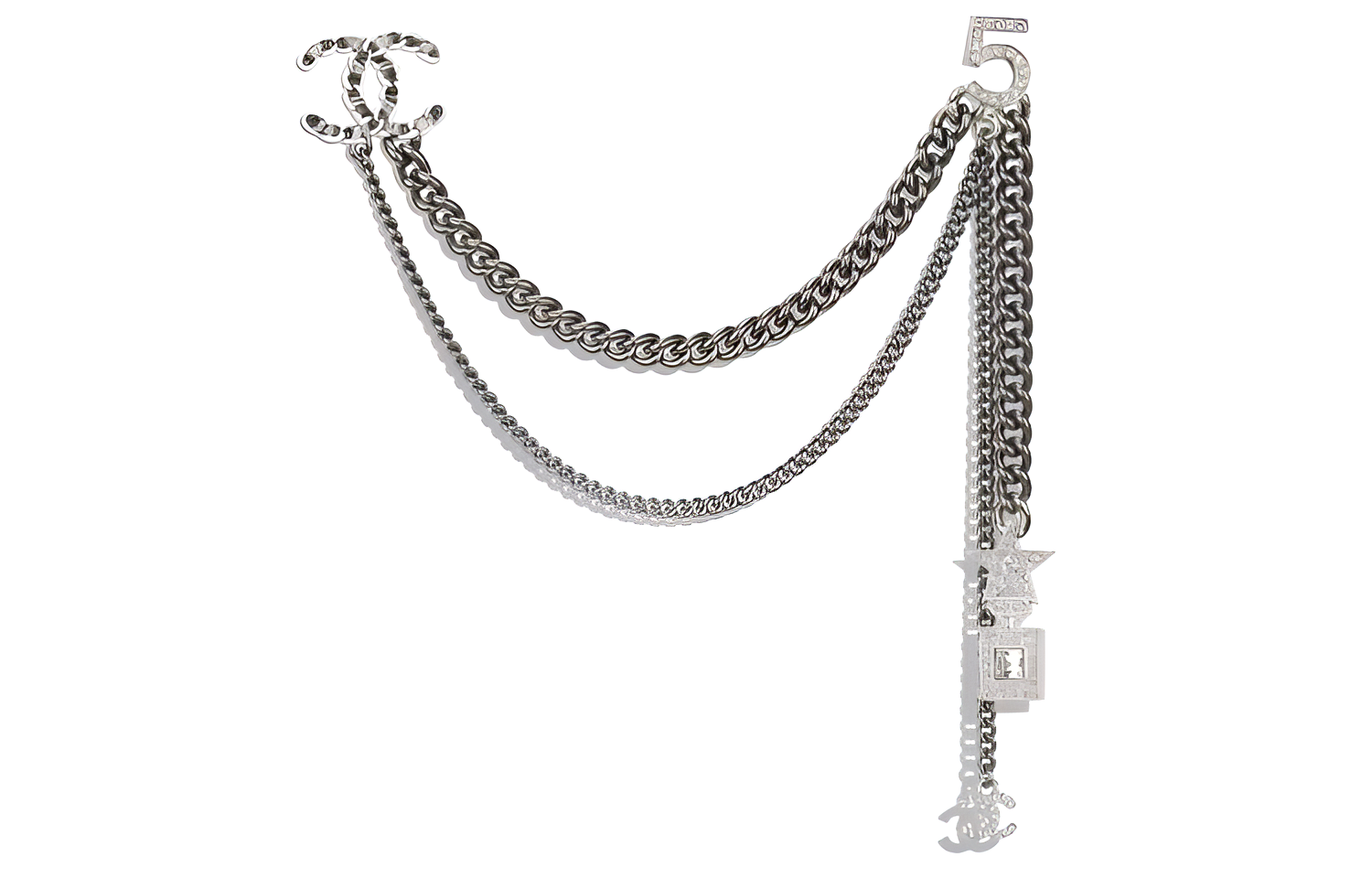 (Women) CHANEL Silver Brooch  Accessories AB8018 B07790 NH174