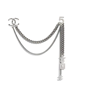 (Women) CHANEL Silver Brooch Accessories AB8018 B07790 NH174