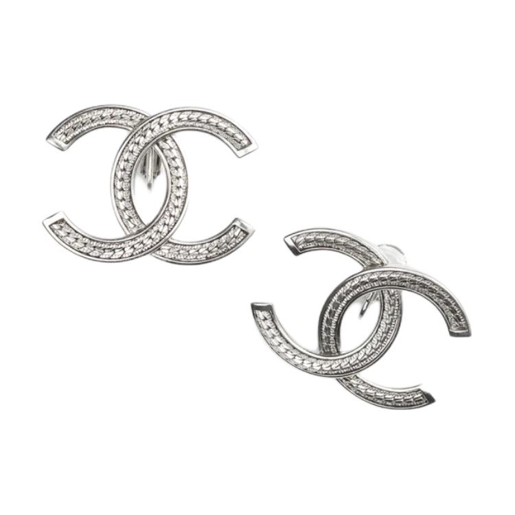 (Women) CHANEL Silver Double C Logo Stud Earrings for Women ABE250-B18058-NZS81 圖 2