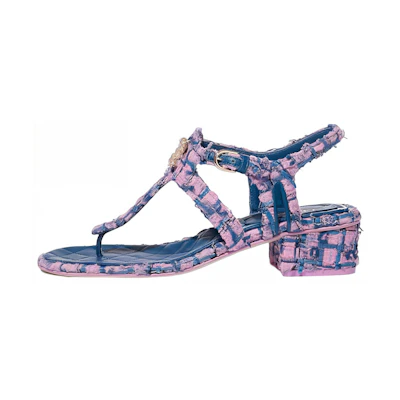 (W) Chanel Slides 'Fashion Pink & Blue'