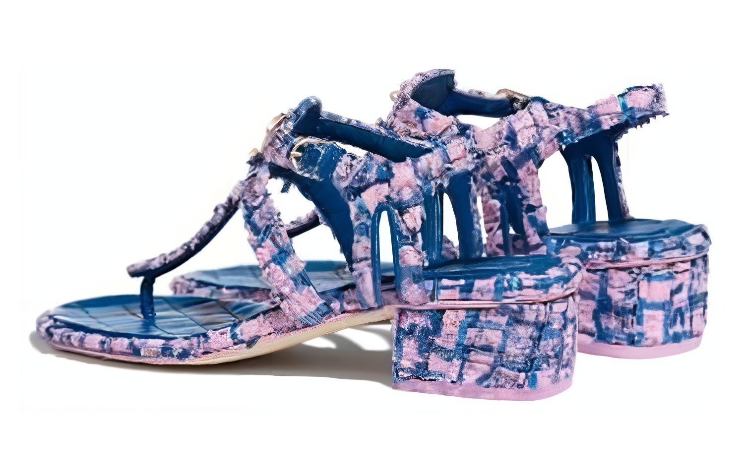 (W) Chanel Slides 'Fashion Pink & Blue' 圖 3