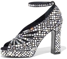 (Women) Chanel Slingback Comfort Block High Heels 11cm 'Black and White' G45455-B15156-NT803 (Women) Chanel Slingback Comfort Block High Heels 11cm 'Black and White' G45455-B15156-NT803