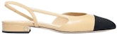 (W) Chanel Slingback Flats Beige Kulit Kambing G31319-Y50006-C8378