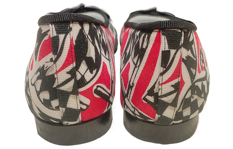 Shop (W) Chanel Slip-On 'Negro Blanco Rojo' G02819-Y56351-K5355