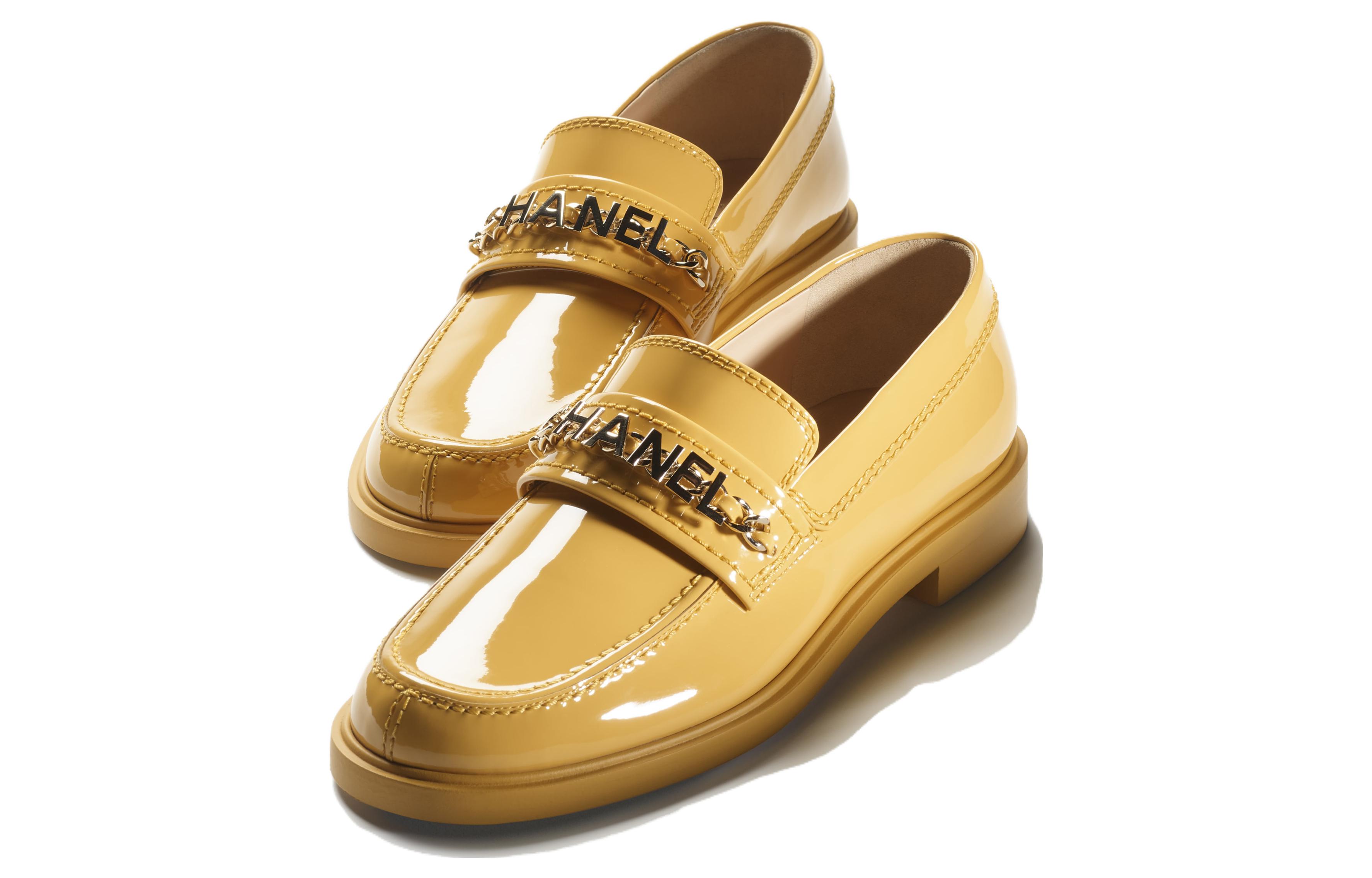 Order (W) 샤넬 옐로우 페이턴트 슬립온 G37430-B13238-NP047