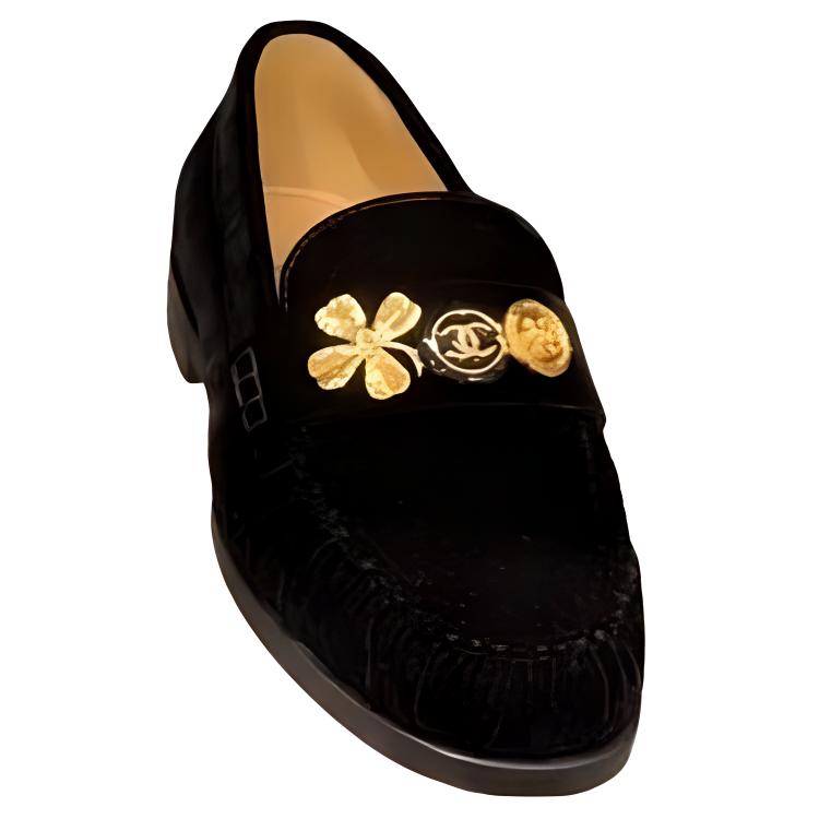 (W) Chanel Slip-On Flat 'Velvet CC Logo - Black' 圖 3