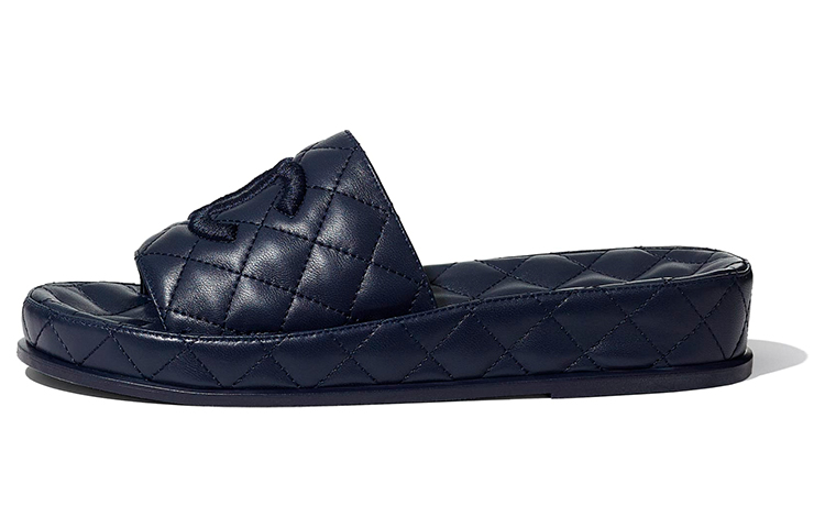 (W) Chanel Slipper 'Navy Blue'
