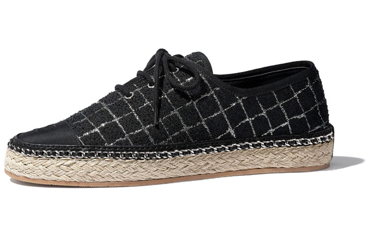 (W) Chanel Sneaker 'Black Tweed'