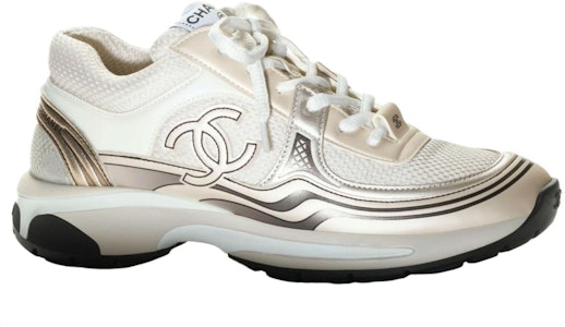 CHANEL香奈兒 皮革 銀角大王 低筒 運動休閒鞋 女款 白銀色 Order CHANEL香奈兒 皮革 銀角大王 低筒 運動休閒鞋 女款 白銀色