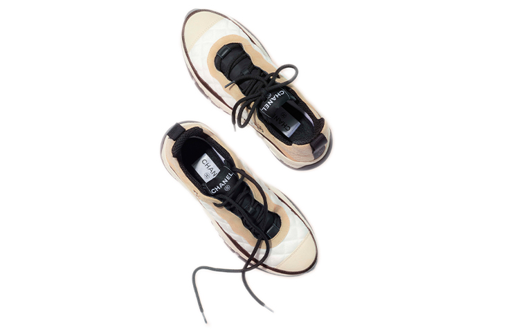 (W) Chanel Sneaker 'Mesh and Suede Calfskin Beige' 圖 3
