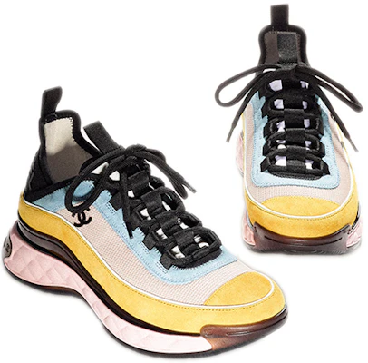 (W) 샤넬 스니커즈 '파스텔 옐로우 & 블루' G39070-Y55826-K4286 Lookbook (W) 샤넬 스니커즈 '파스텔 옐로우 & 블루' G39070-Y55826-K4286