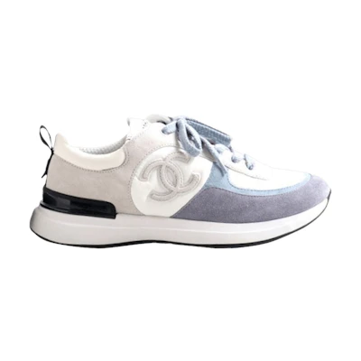 (W) Chanel Sneaker 'White Grey Blue'
