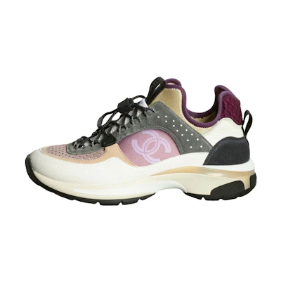 (W) Chanel Sneaker 'White Grey Purple'