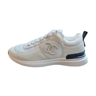 (W) Chanel Sneaker 'White Ivory Black'