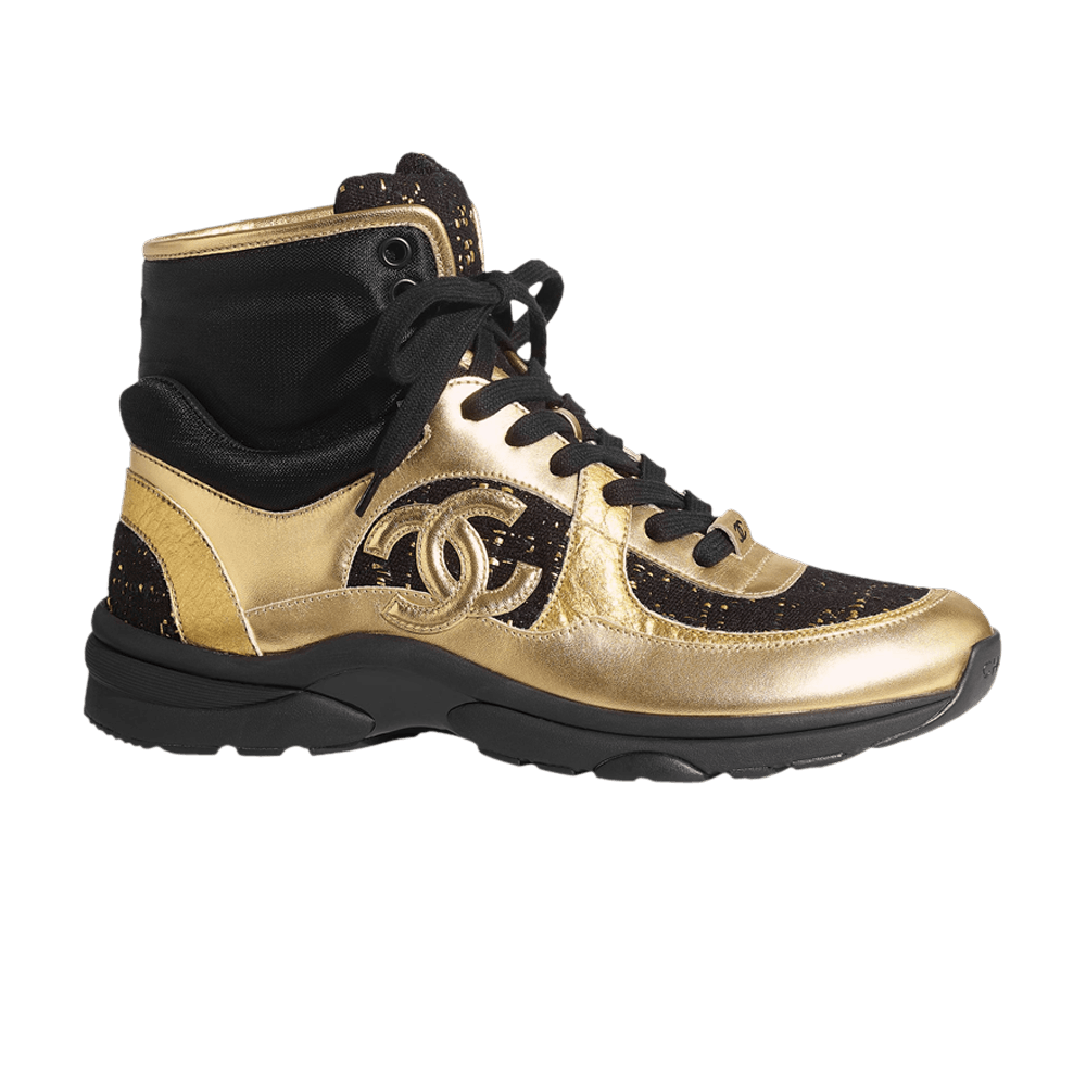 (Women) Chanel Sneaker High 'Gold Black'  G35060-Y53364-K1700
