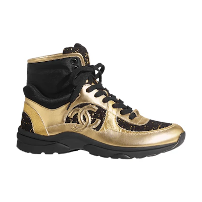 (W) Chanel Sneaker High 'Gold Black'