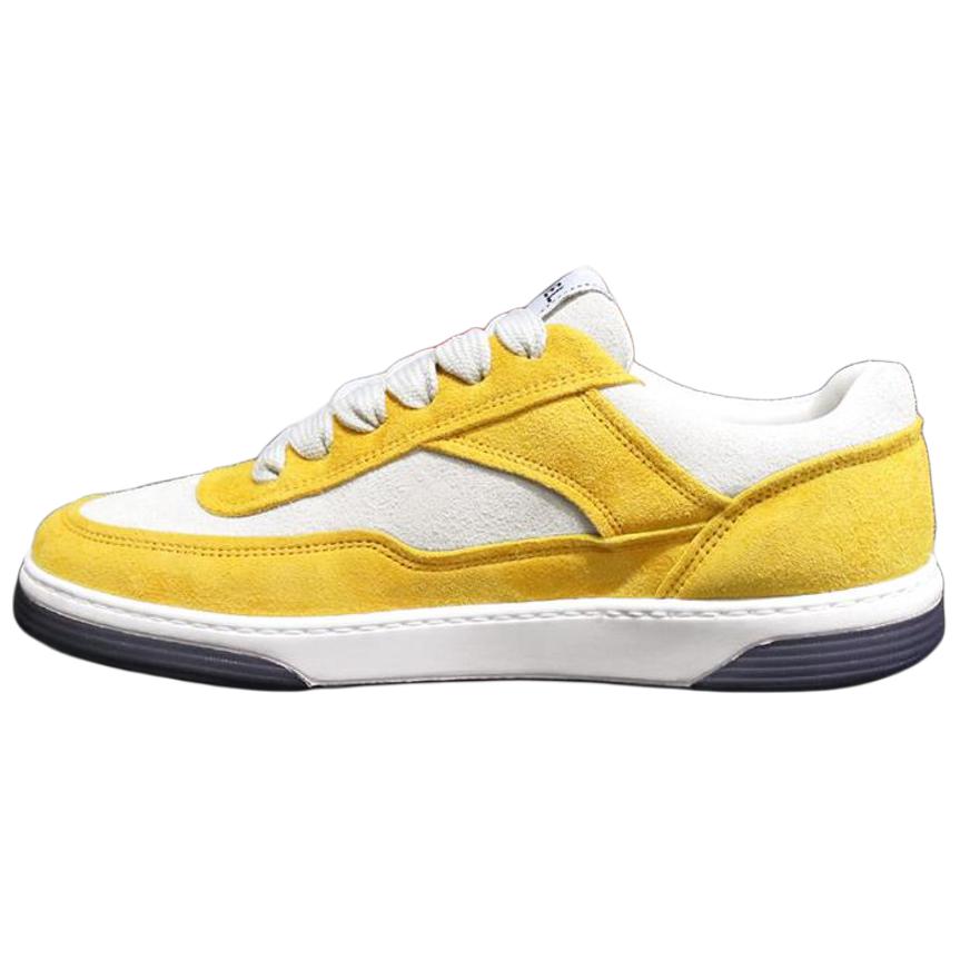 (W) Chanel Sneaker Low-Top Lace-Up 'Yellow White' 圖 3