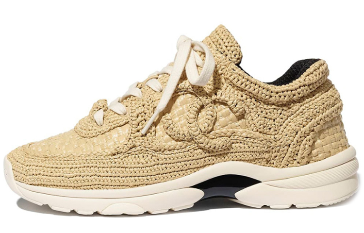 (W) Chanel Sneaker Low 'Beige Woven Coir'