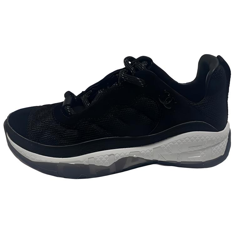 (W) Chanel Sneaker Low 'Black Leather'