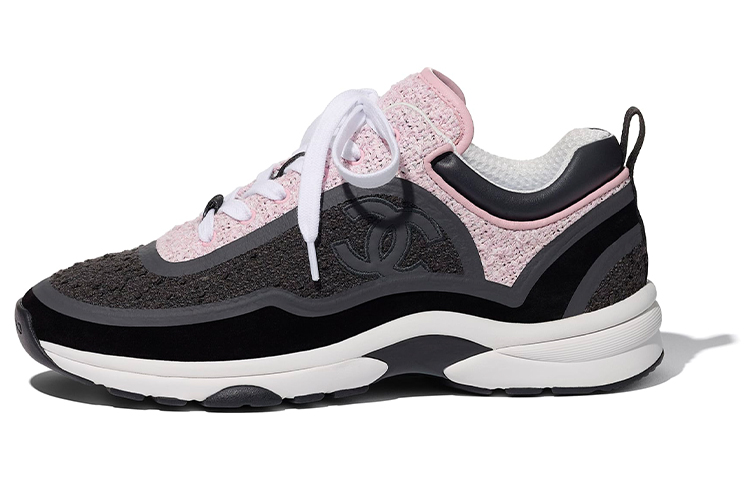 (W) Chanel Sneaker Low 'Grey Pink Tweed'